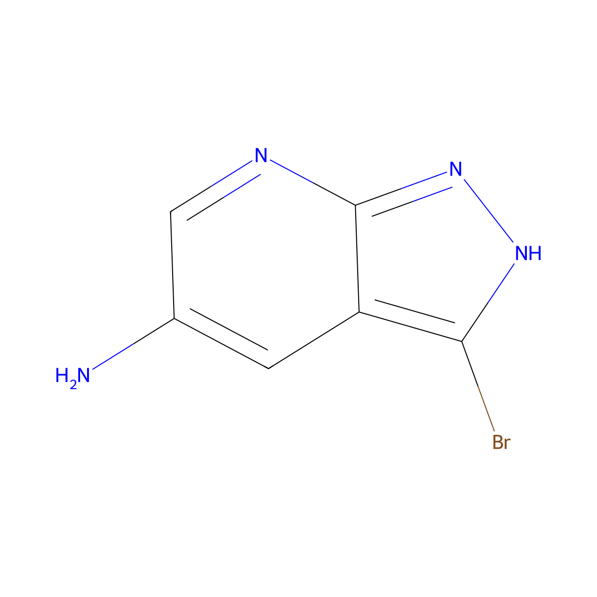 3-Bromo-1H-pyrazolo[3,4-b]pyridin-5-amine molecular structure, CAS 1186608-71-8