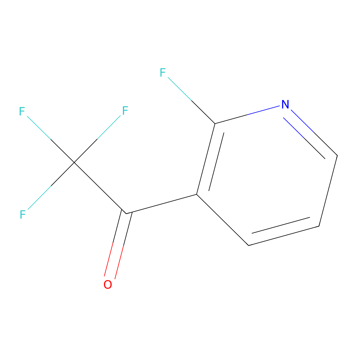 2,2,2-Trifluoro-1-(2-fluoropyridin-3-YL)ethanone molecular structure, CAS 1186608-79-6