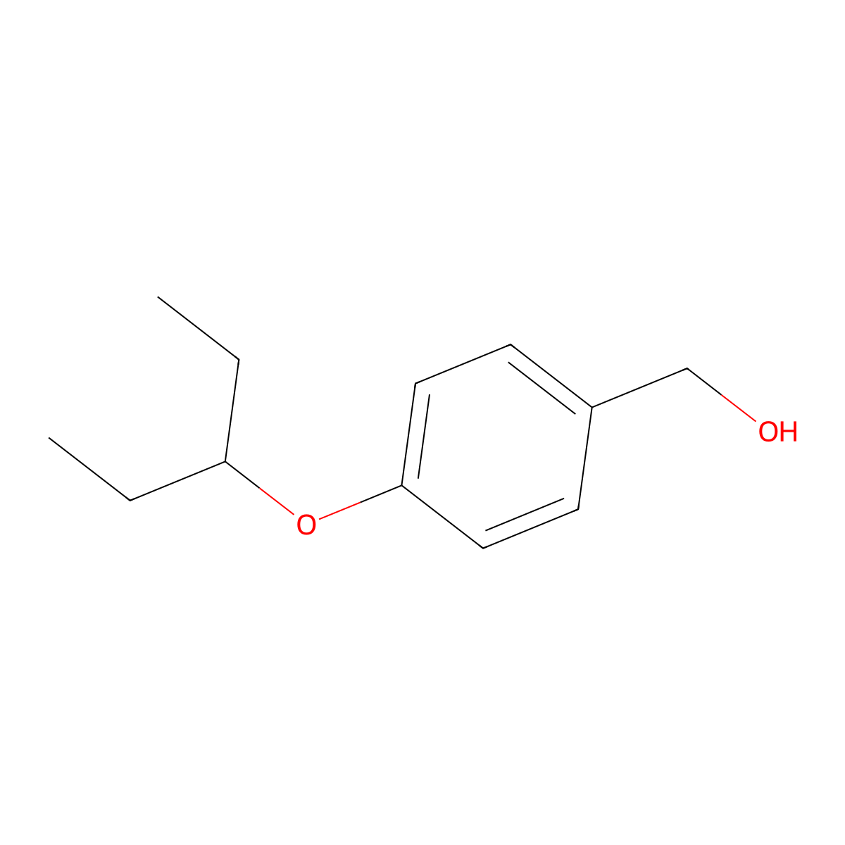 (4-(1-Ethylpropoxy)phenyl)methanol molecular structure, CAS 1186634-29-6