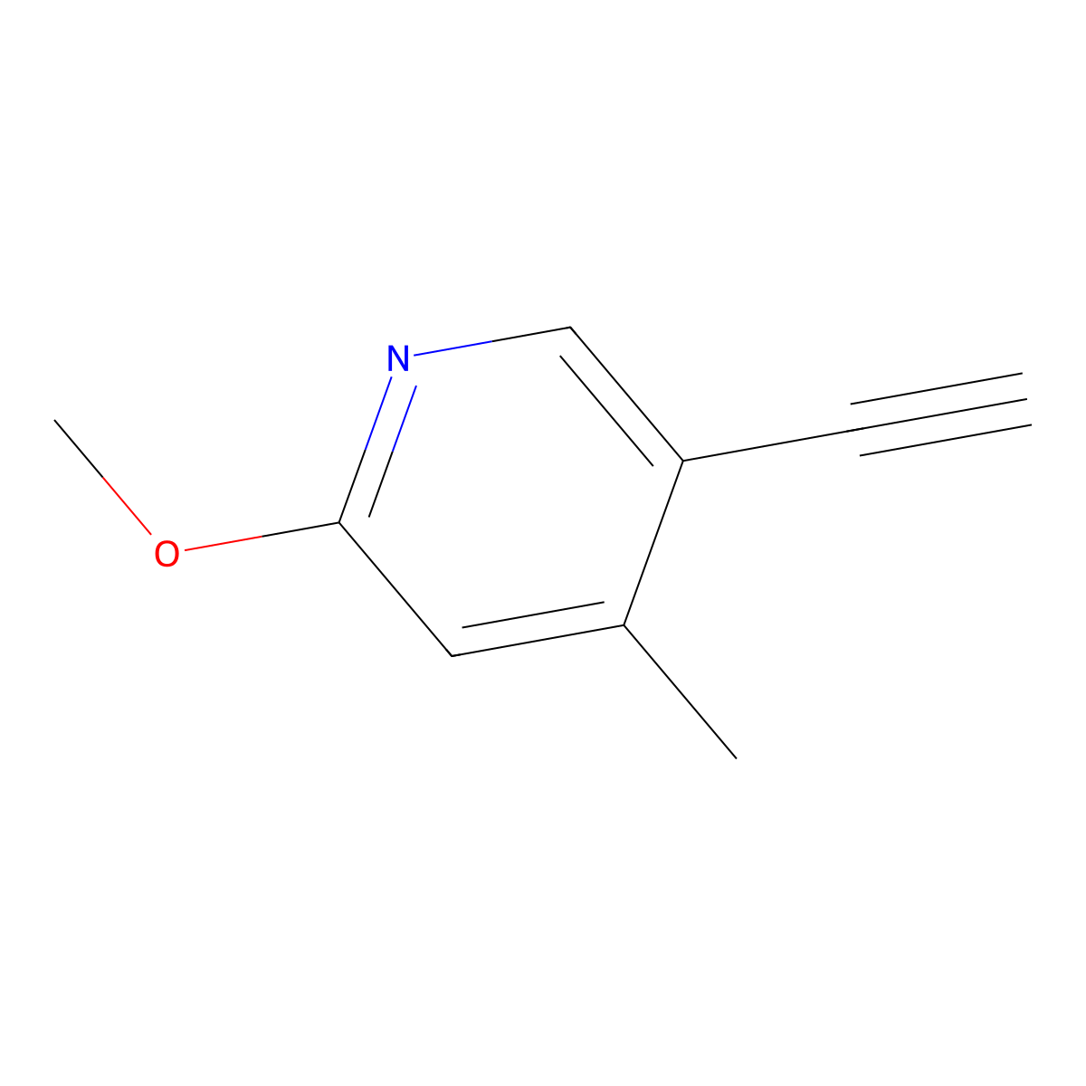 5-Ethynyl-2-methoxy-4-methylpyridine molecular structure, CAS 1186637-89-7