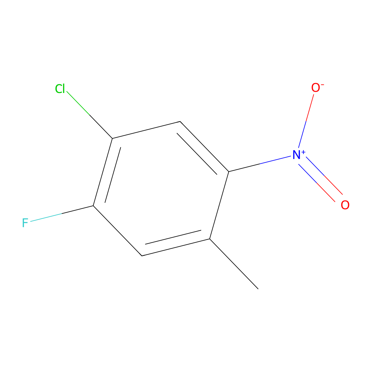1-Chloro-2-fluoro-4-methyl-5-nitrobenzene molecular structure, CAS 118664-99-6