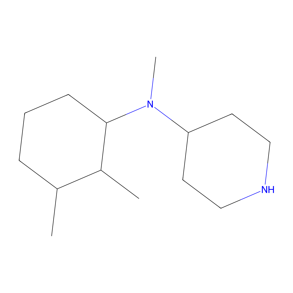N-(2,3-dimethylcyclohexyl)-N-methylpiperidin-4-amine molecular structure, CAS 1186644-90-5