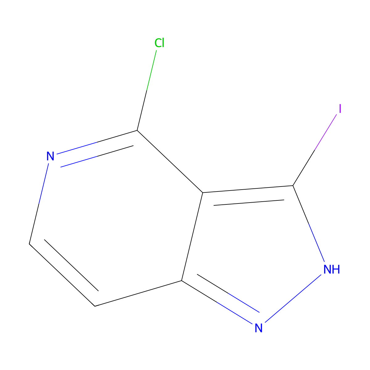 4-chloro-3-iodo-1H-pyrazolo[4,3-c]pyridine molecular structure, CAS 1186647-69-7