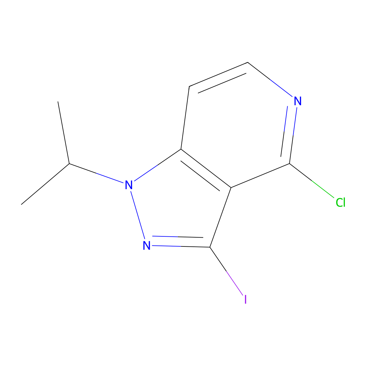 4-Chloro-3-iodo-1-(propan-2-yl)-1h-pyrazolo[4,3-c]pyridine molecular structure, CAS 1186647-71-1
