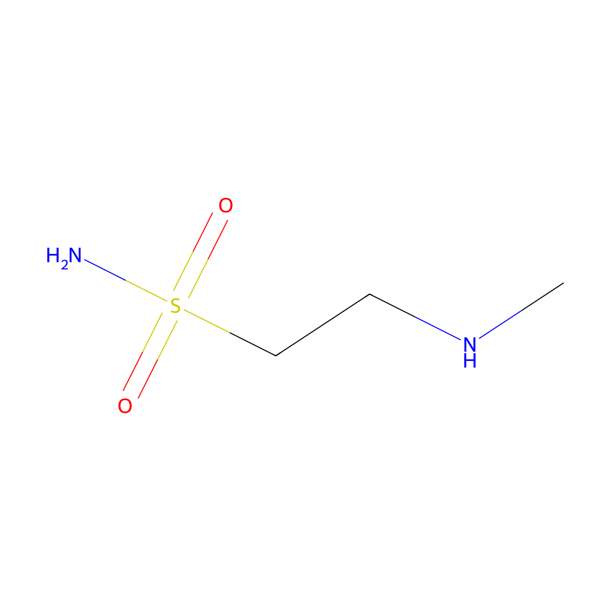 2-(Methylamino)ethane-1-sulfonamide molecular structure, CAS 1186647-91-5