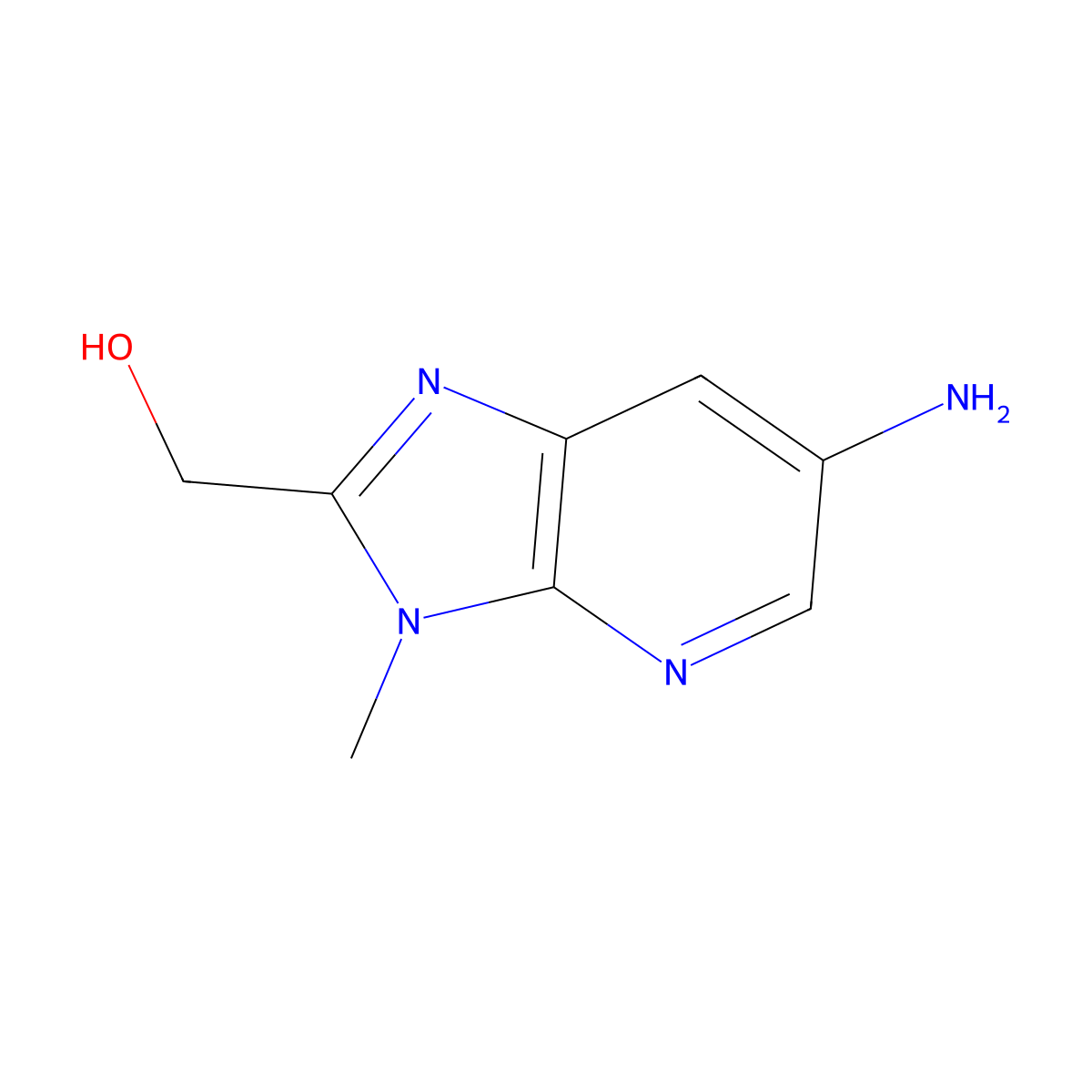 (6-Amino-3-methyl-3H-imidazo[4,5-b]pyridin-2-yl)methanol molecular structure, CAS 1186657-97-5