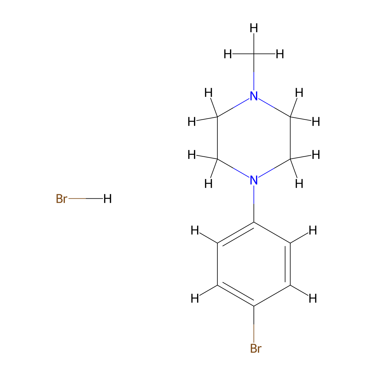 1-(4-Bromophenyl)-4-methylpiperazine hydrobromide molecular structure, CAS 1186663-30-8