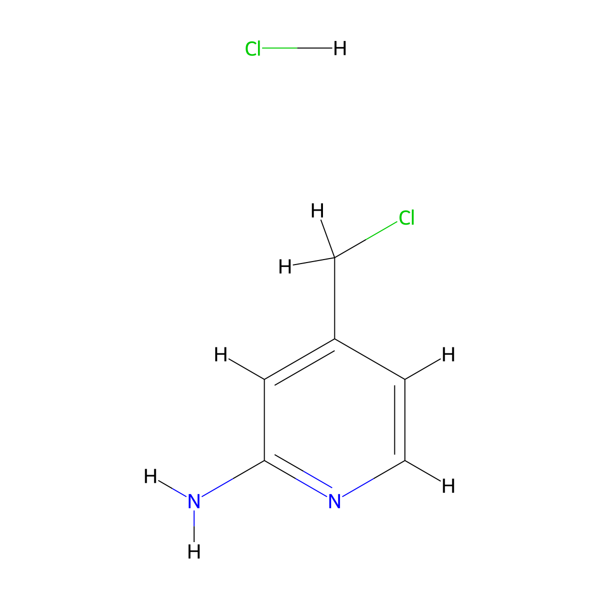 2-Amino-4-(chloromethyl)pyridine hydrochloride molecular structure, CAS 1186663-31-9
