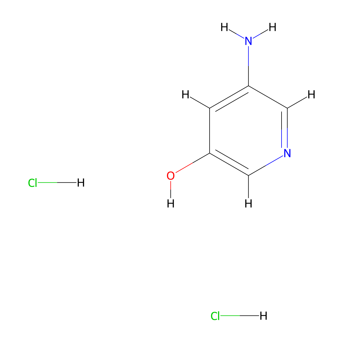 3-Amino-5-hydroxypyridine dihydrochloride molecular structure, CAS 1186663-39-7