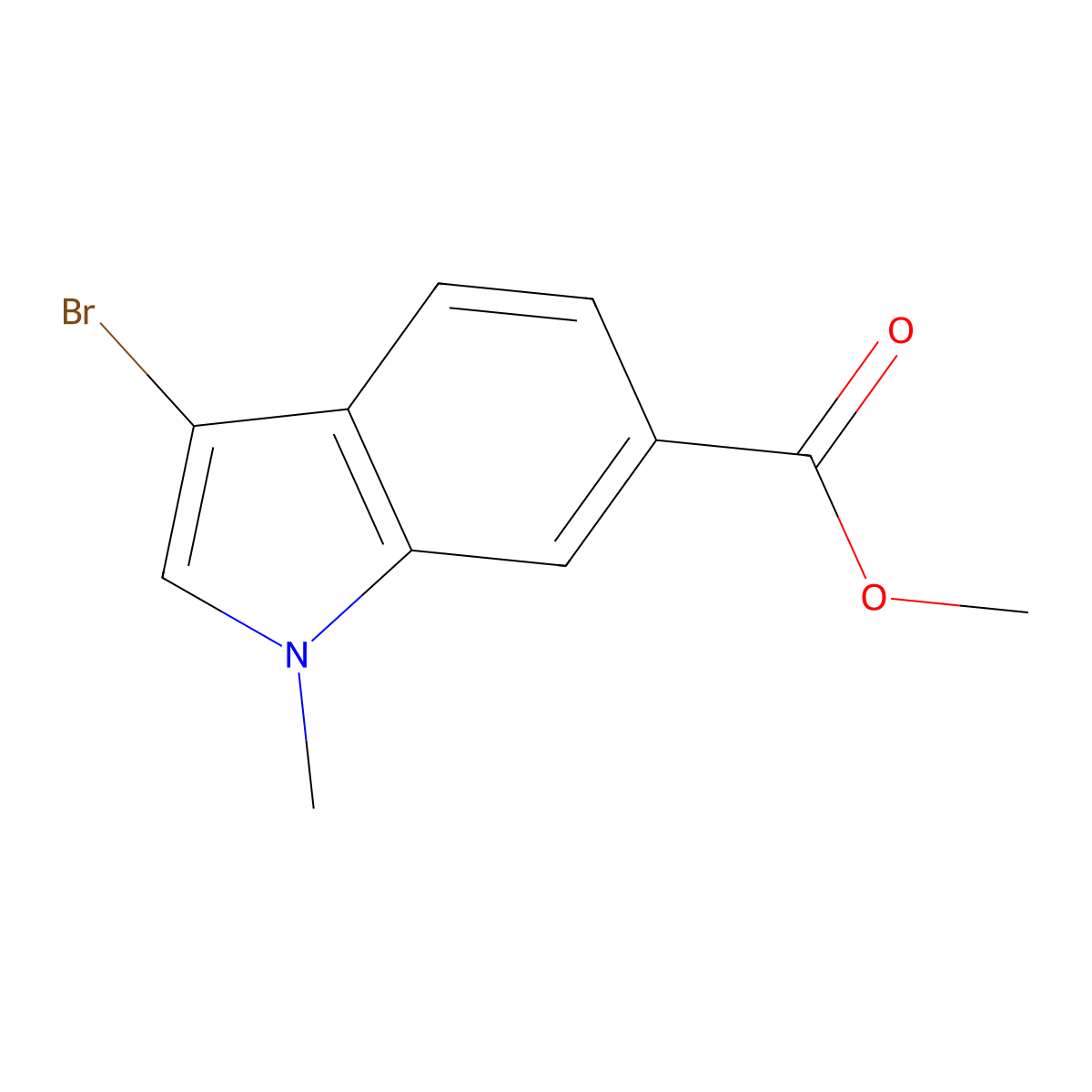 Methyl 3-bromo-1-methylindole-6-carboxylate molecular structure, CAS 1186663-45-5