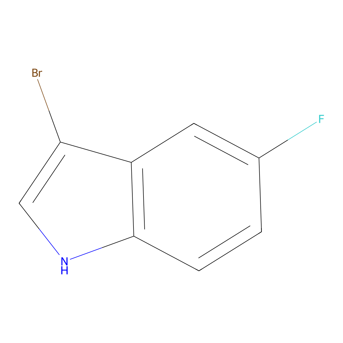 3-Bromo-5-fluoro-1H-indole molecular structure, CAS 1186663-46-6