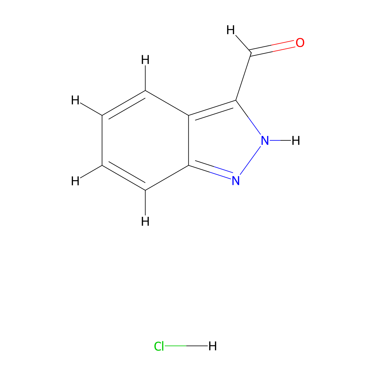 1H-Indazole-3-carboxaldehyde hydrochloride molecular structure, CAS 1186663-60-4