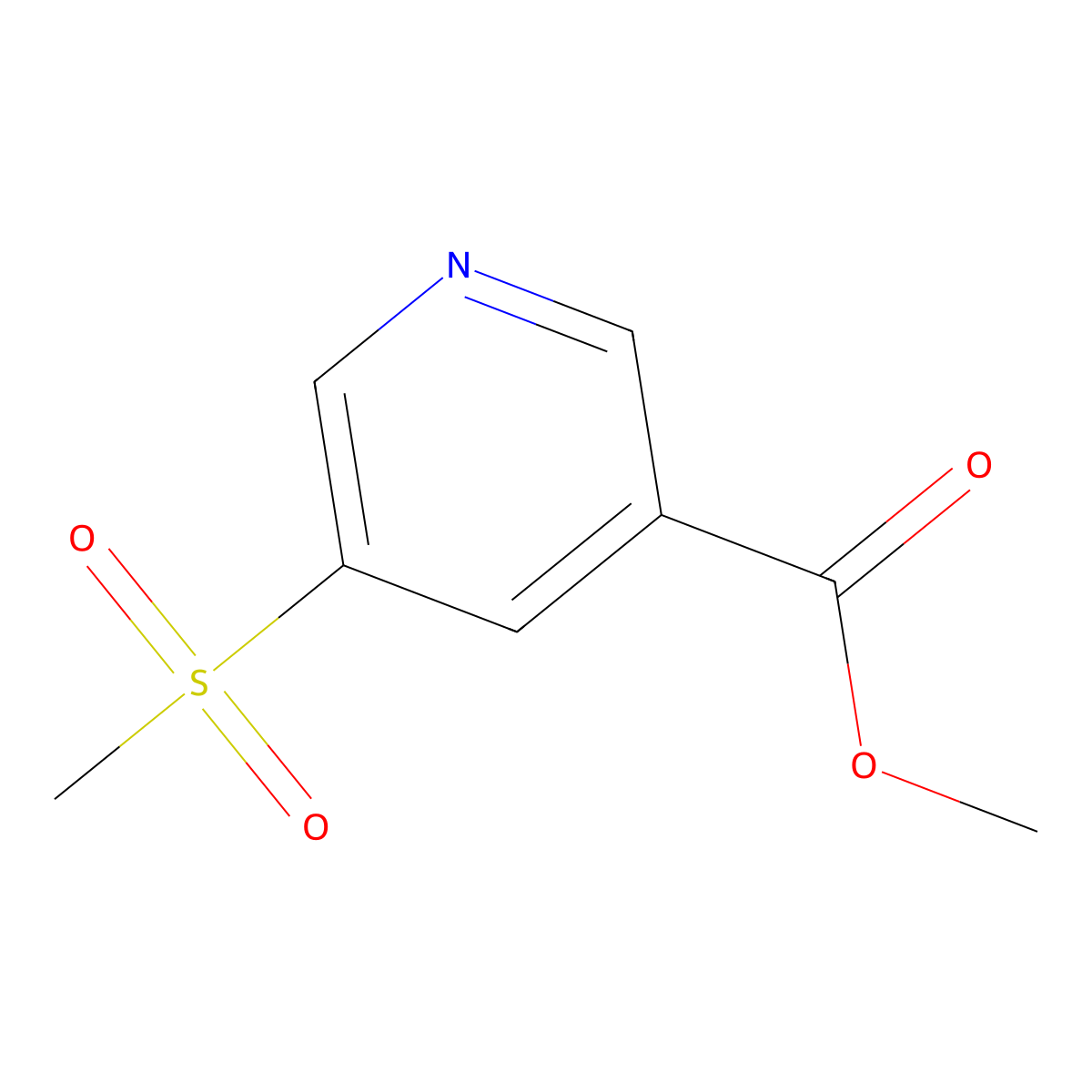 Methyl 5-(methylsulfonyl)nicotinate molecular structure, CAS 1186663-66-0