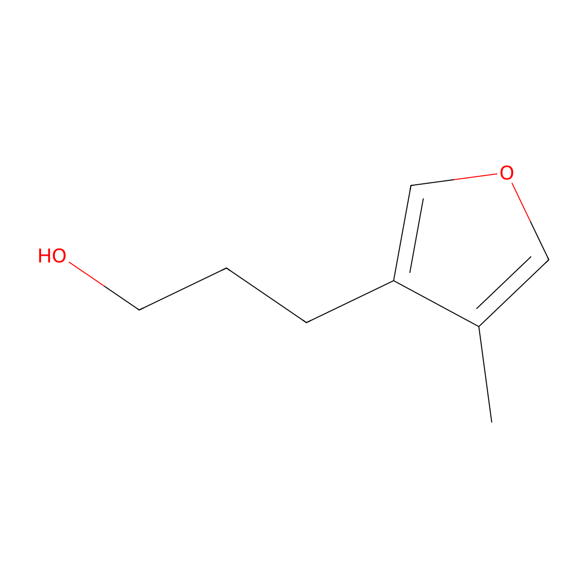 3-(4-Methylfuran-3-yl)propan-1-ol molecular structure, CAS 118668-58-9