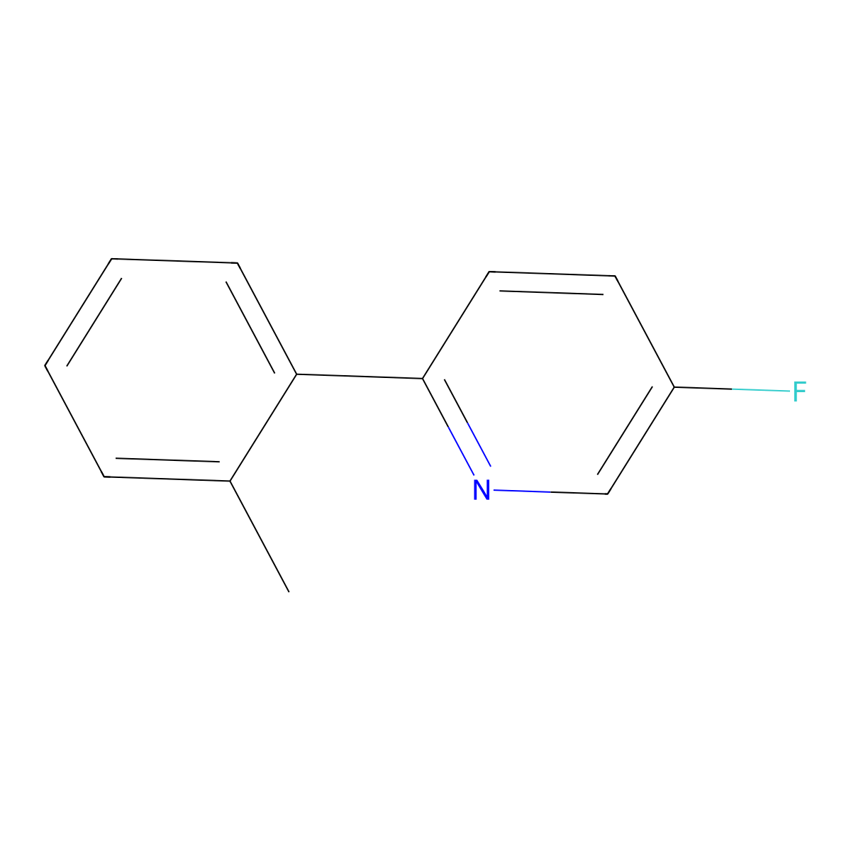 5-Fluoro-2-(o-tolyl)pyridine molecular structure, CAS 1186689-43-9