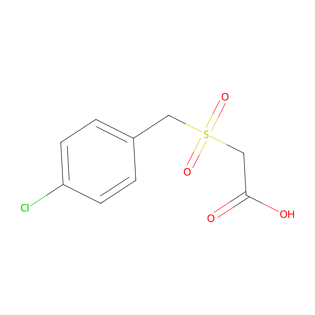 [(4-Chlorobenzyl)sulfonyl]acetic acid molecular structure, CAS 118672-20-1