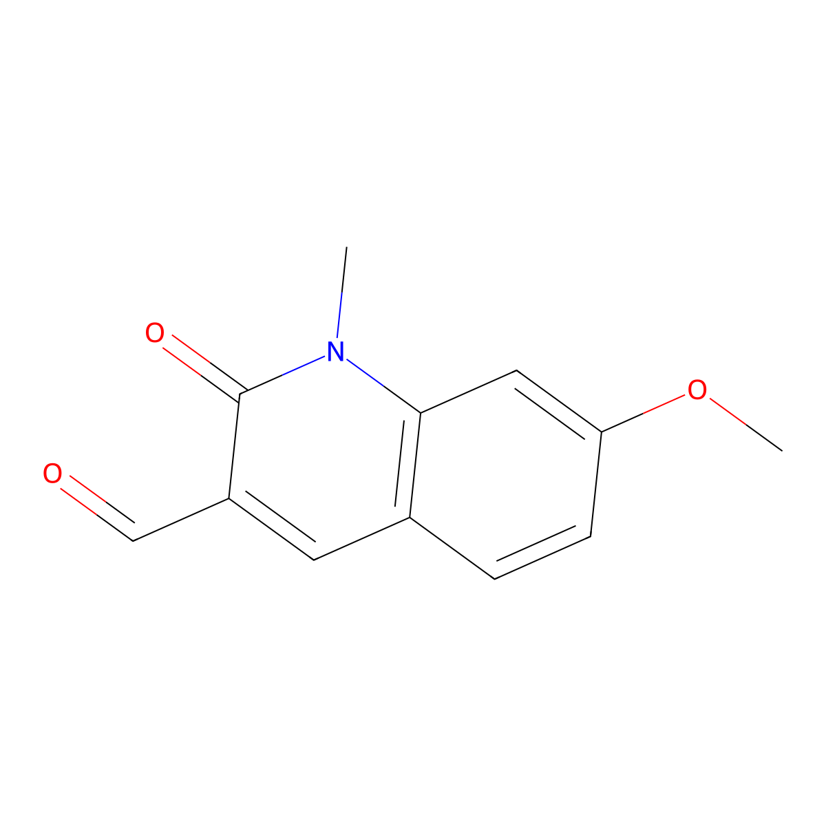 7-Methoxy-1-methyl-2-oxo-1,2-dihydroquinoline-3-carbaldehyde molecular structure, CAS 118672-70-1