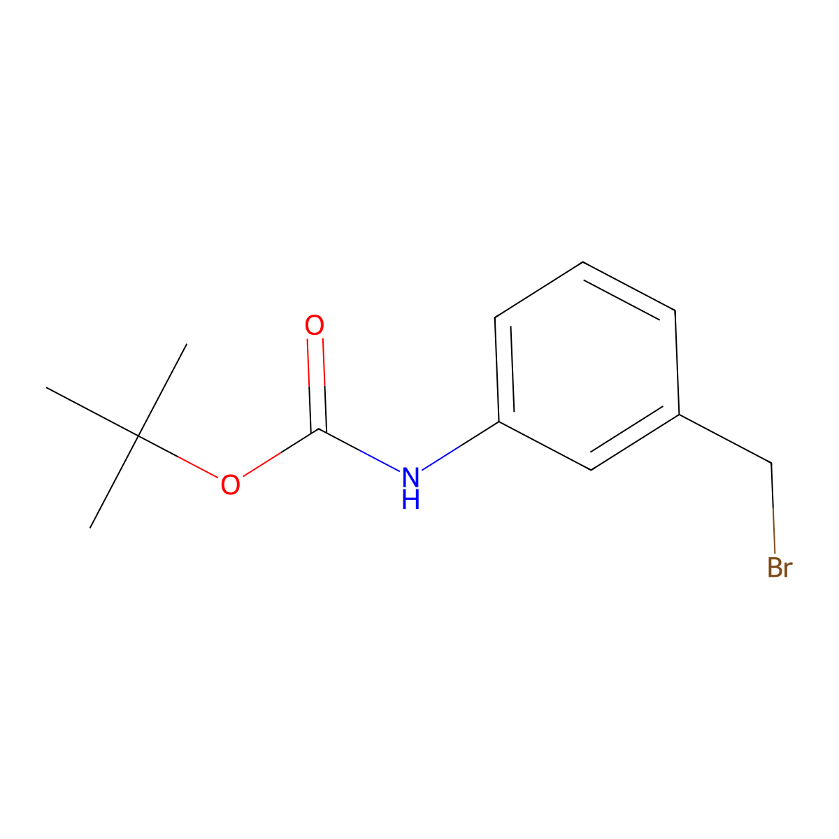 tert-Butyl 3-(bromomethyl)phenylcarbamate molecular structure, CAS 118684-32-5