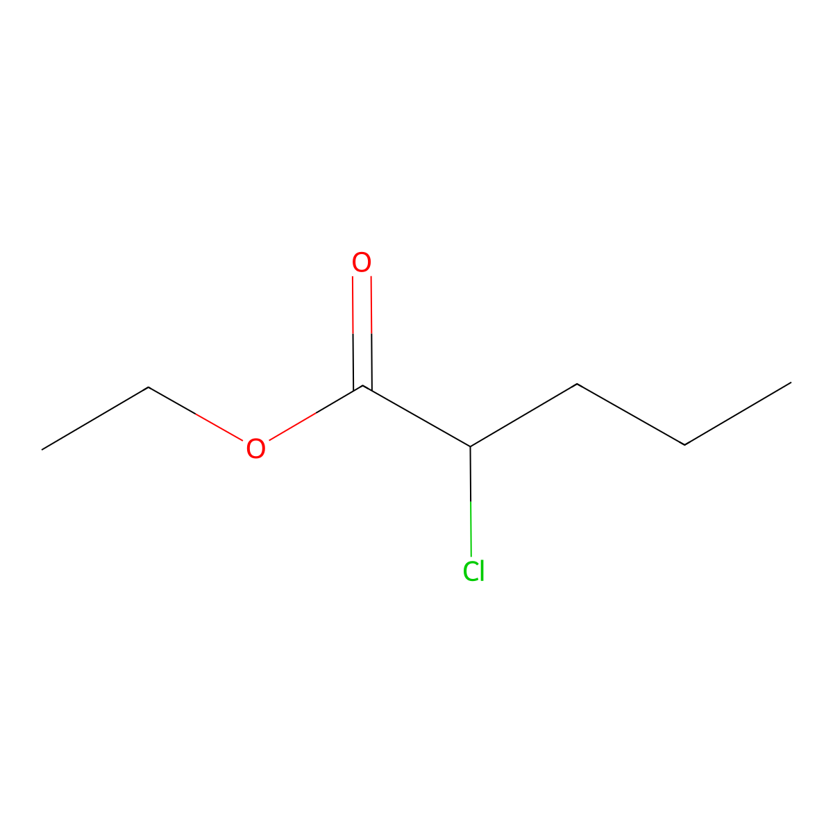Ethyl 2-chloropentanoate molecular structure, CAS 118688-48-5