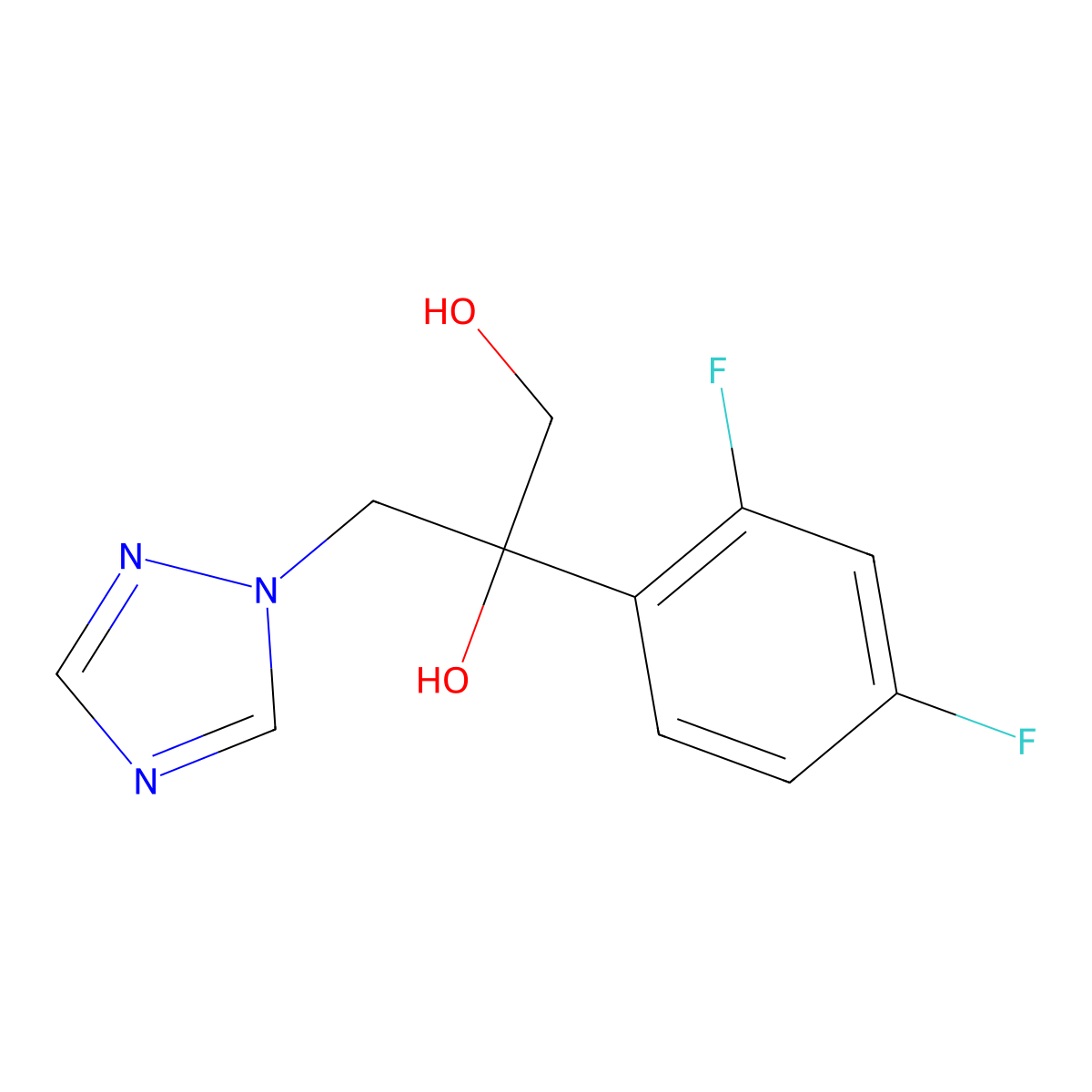 2-(2,4-Difluorophenyl)-3-(1H-1,2,4-triazol-1-yl)propane-1,2-diol molecular structure, CAS 118689-07-9
