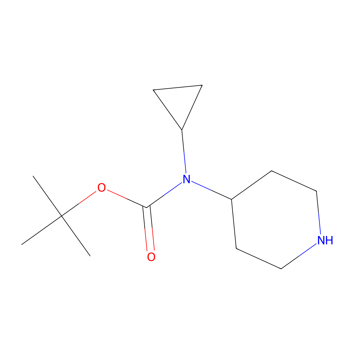 N-Boc-N-cyclopropylpiperidin-4-amine molecular structure, CAS 1186905-28-1
