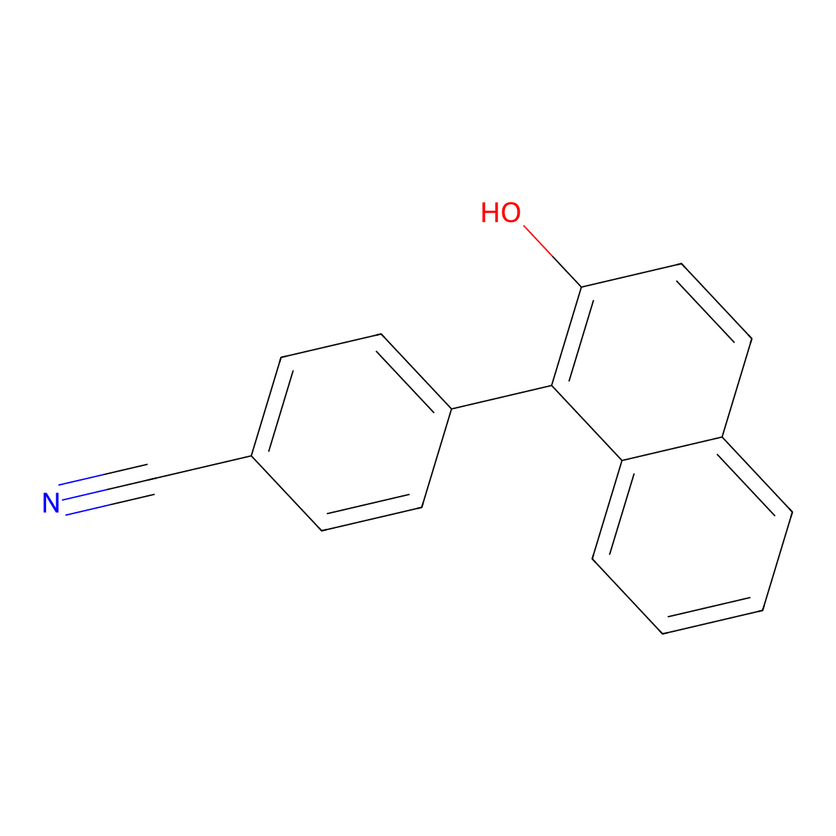 4-(2-Hydroxynaphthalen-1-yl)benzonitrile molecular structure, CAS 118693-55-3