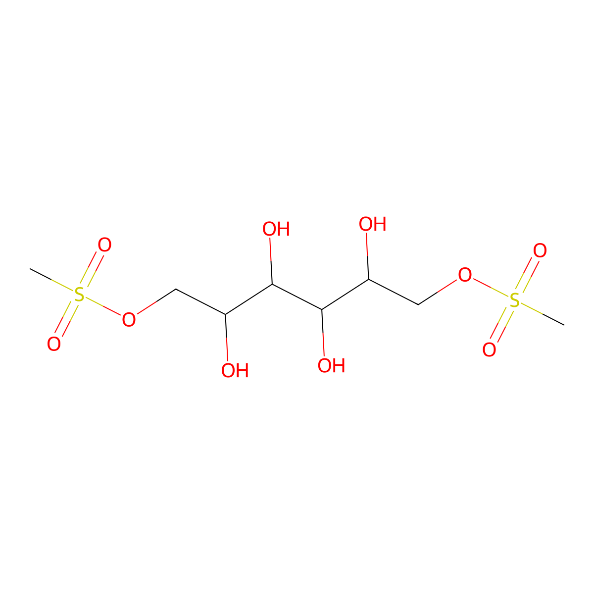 Mannitol myleran molecular structure, CAS 1187-00-4