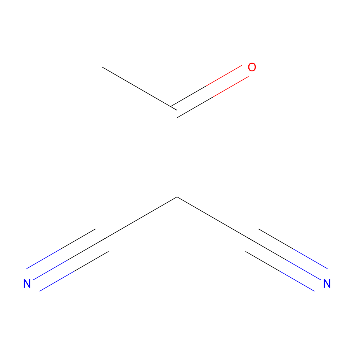 Acetylmalononitrile molecular structure, CAS 1187-11-7