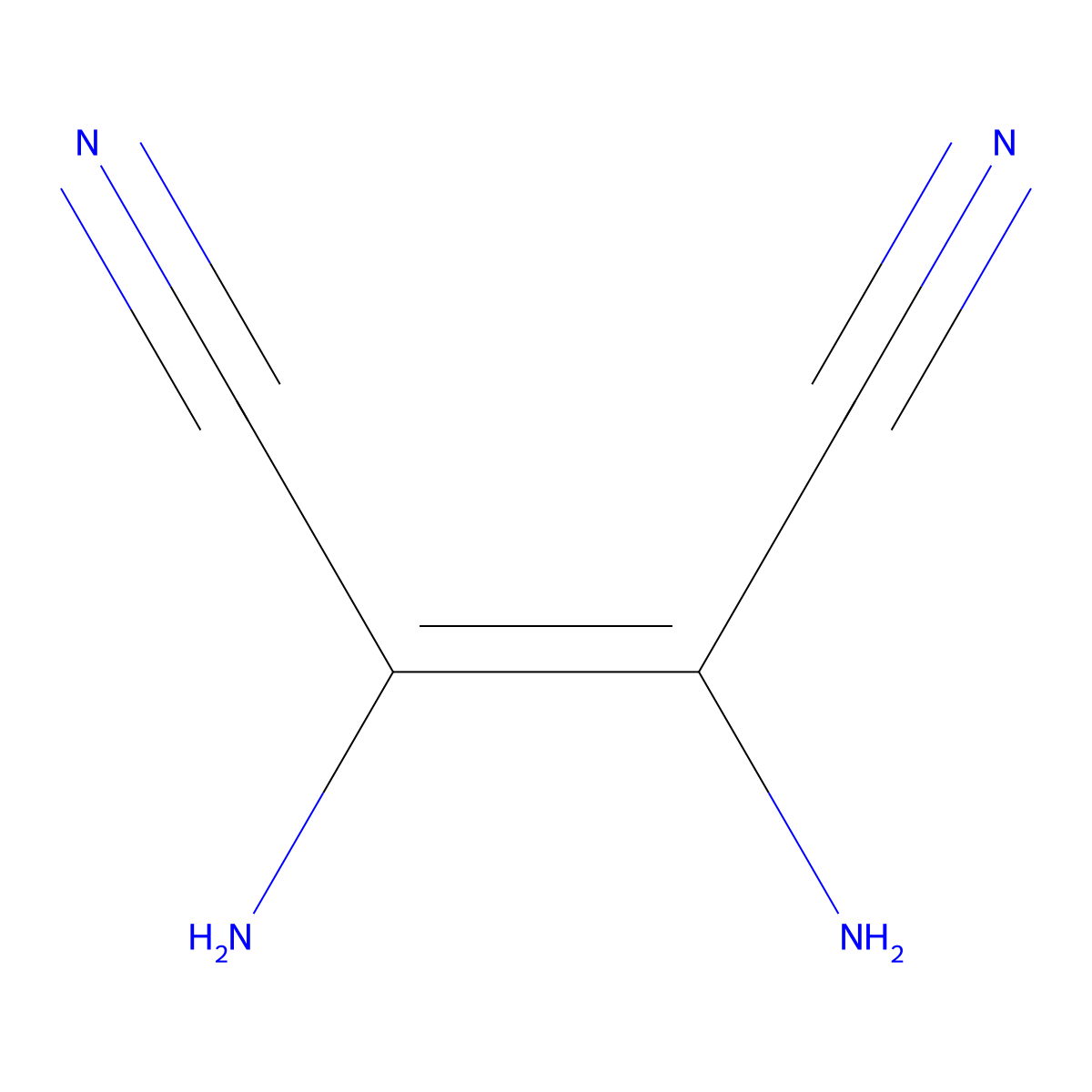 Diaminomaleonitrile molecular structure, CAS 1187-42-4