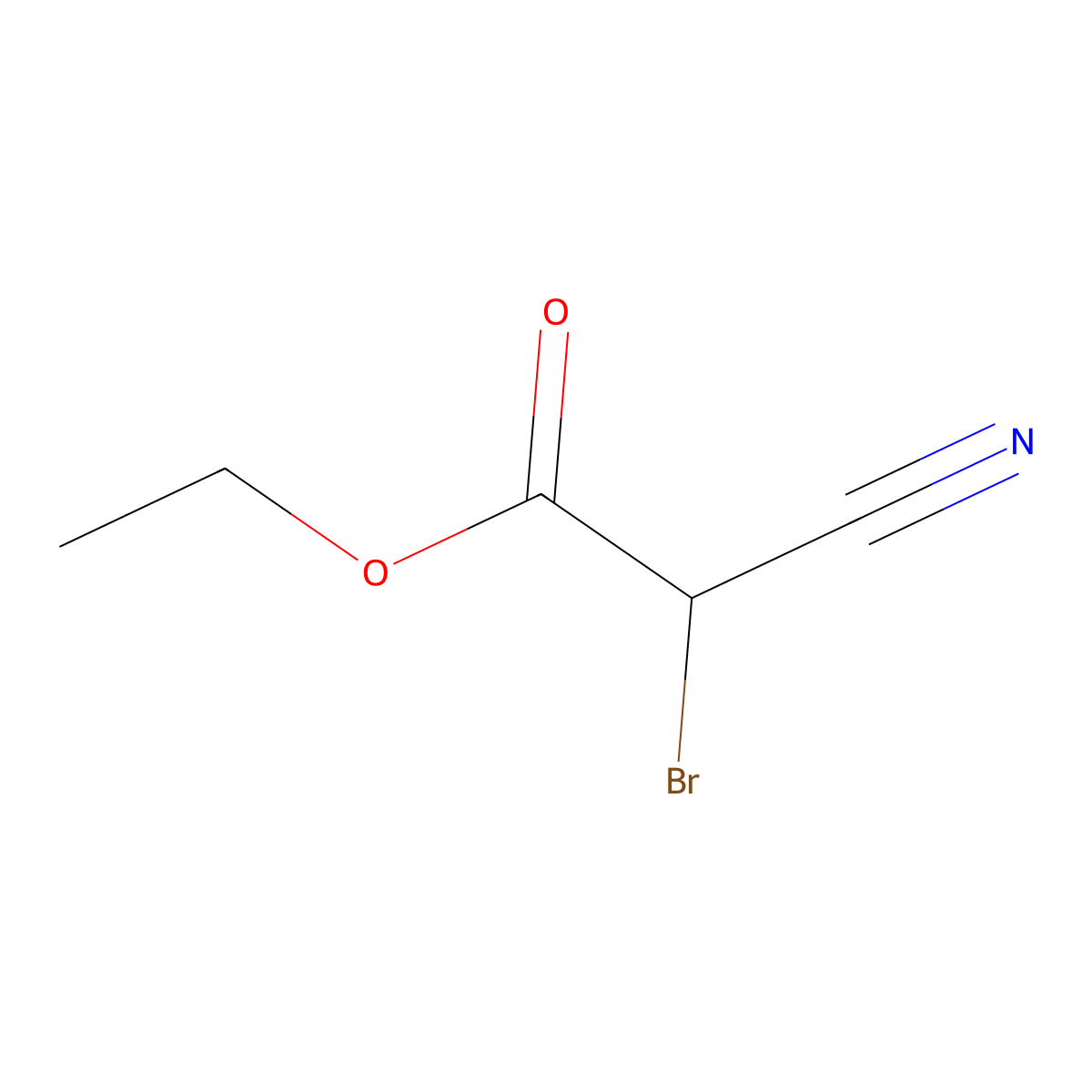 Ethyl 2-bromo-2-cyanoacetate molecular structure, CAS 1187-46-8