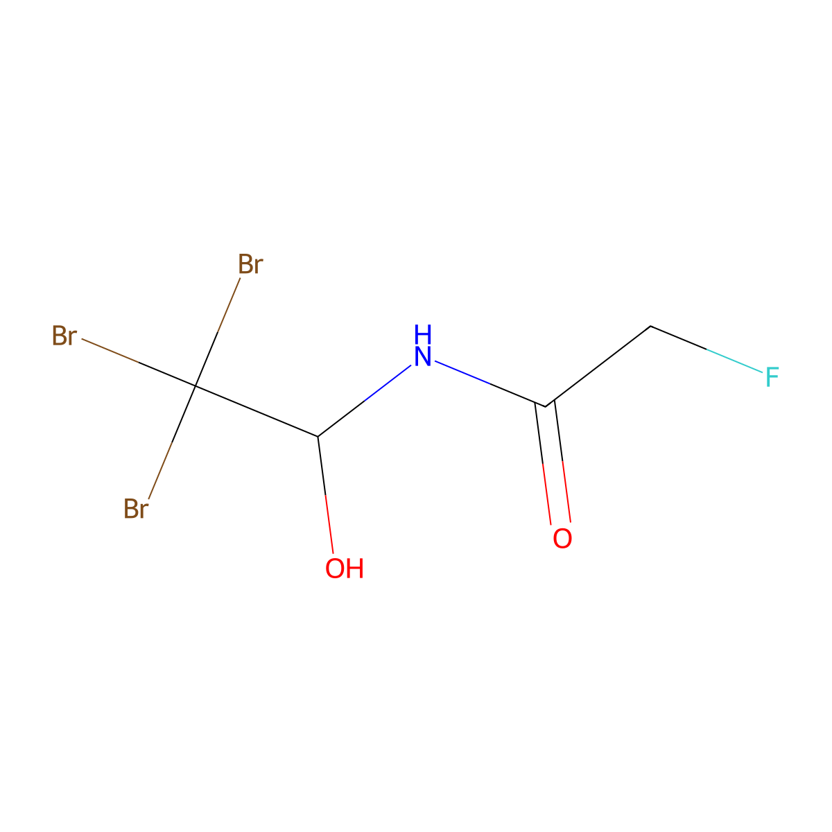 2-Fluoro-N-(2,2,2-tribromo-1-hydroxyethyl)acetamide molecular structure, CAS 1187-66-2