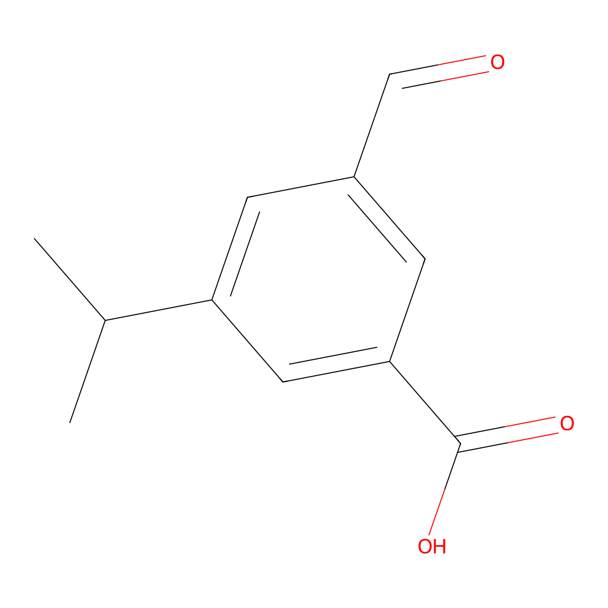 3-Formyl-5-isopropyl-benzoic acid molecular structure, CAS 1187028-43-8