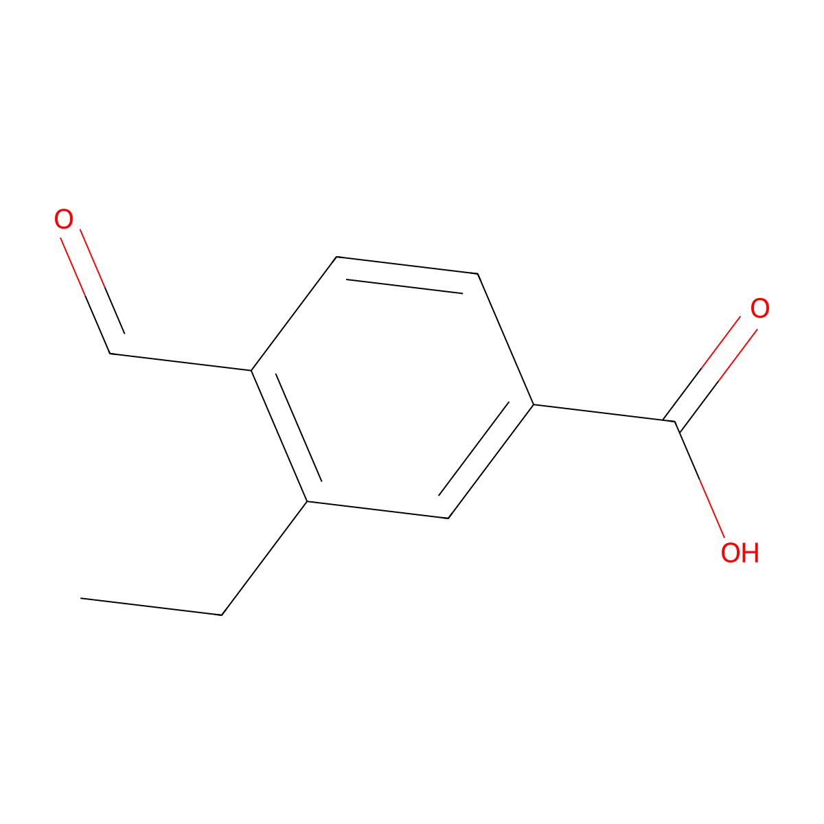 3-Ethyl-4-formyl-benzoic acid molecular structure, CAS 1187028-46-1