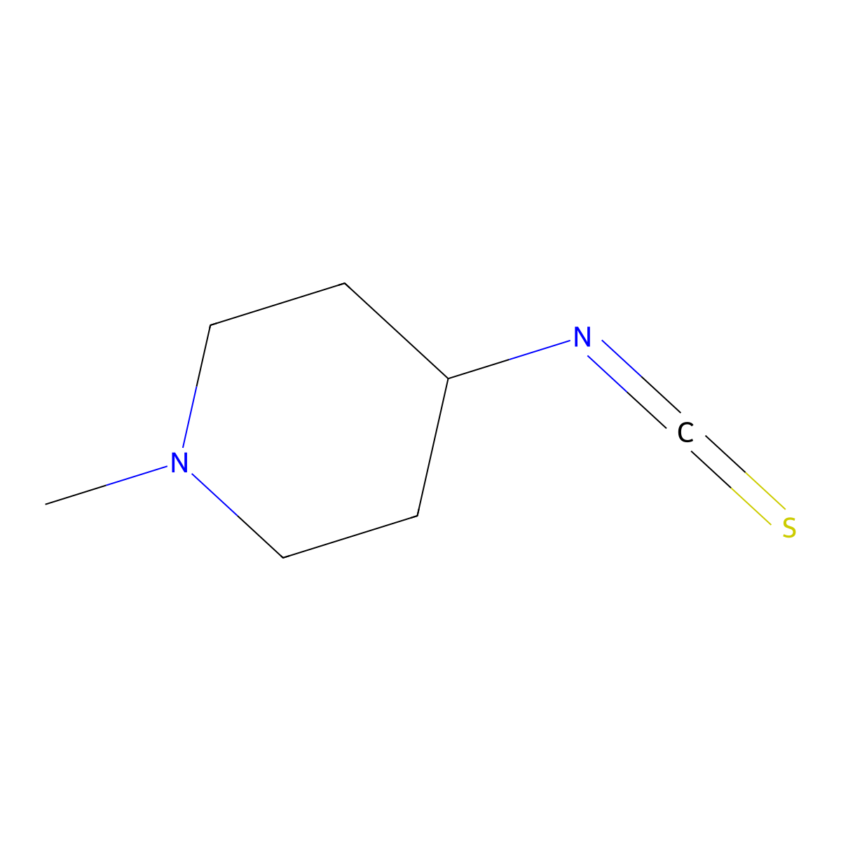 4-Isothiocyanato-1-methylpiperidine molecular structure, CAS 118705-17-2