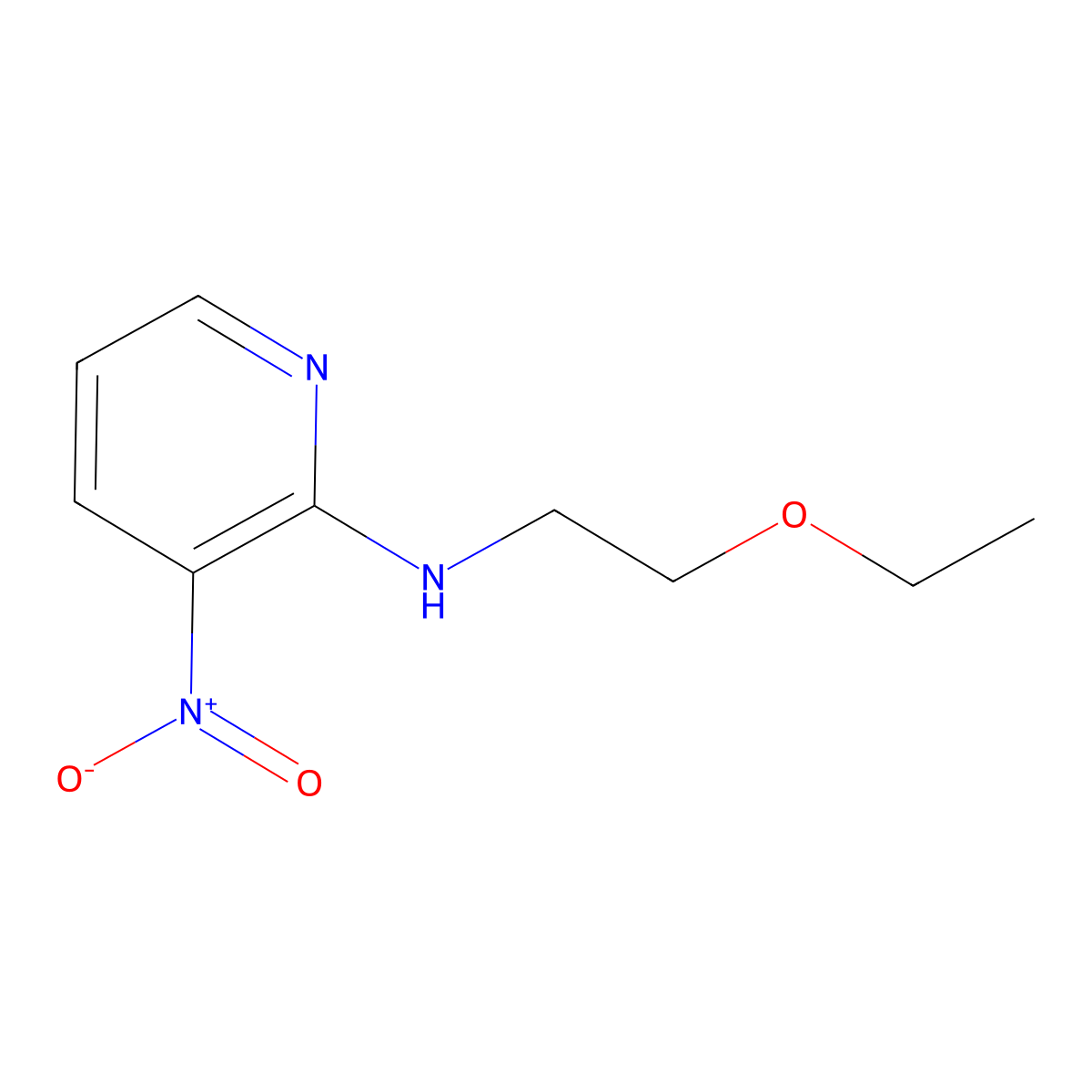 N-(2-Ethoxyethyl)-3-nitropyridin-2-amine molecular structure, CAS 118705-43-4