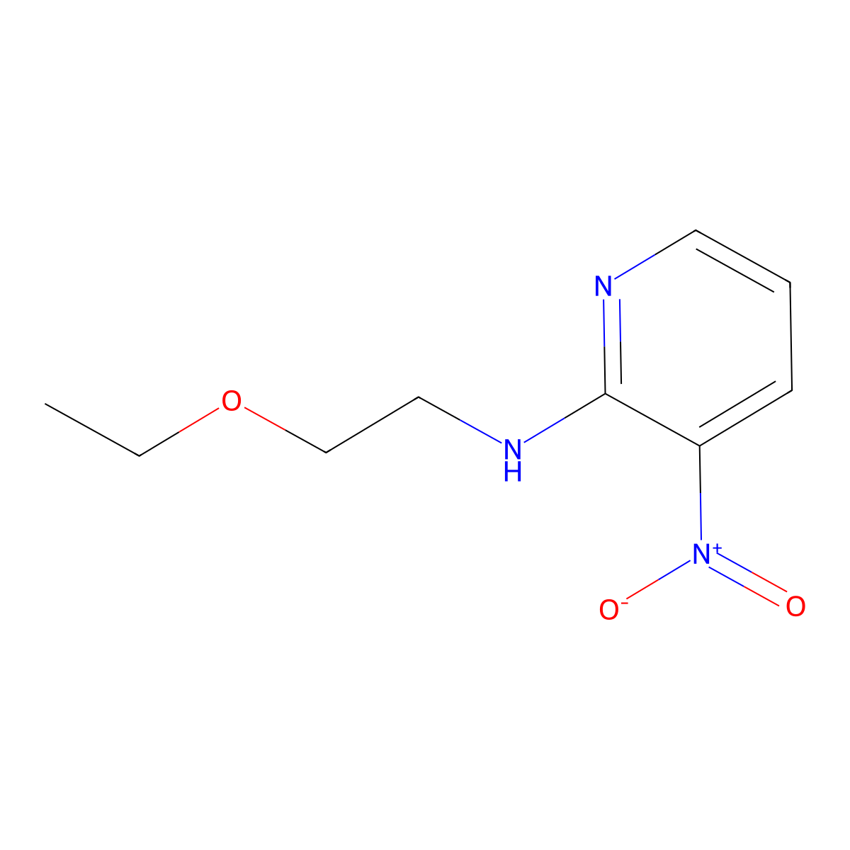 N-(2-Ethoxyethyl)-3-nitropyridin-2-amine molecular structure, CAS 118705-43-4