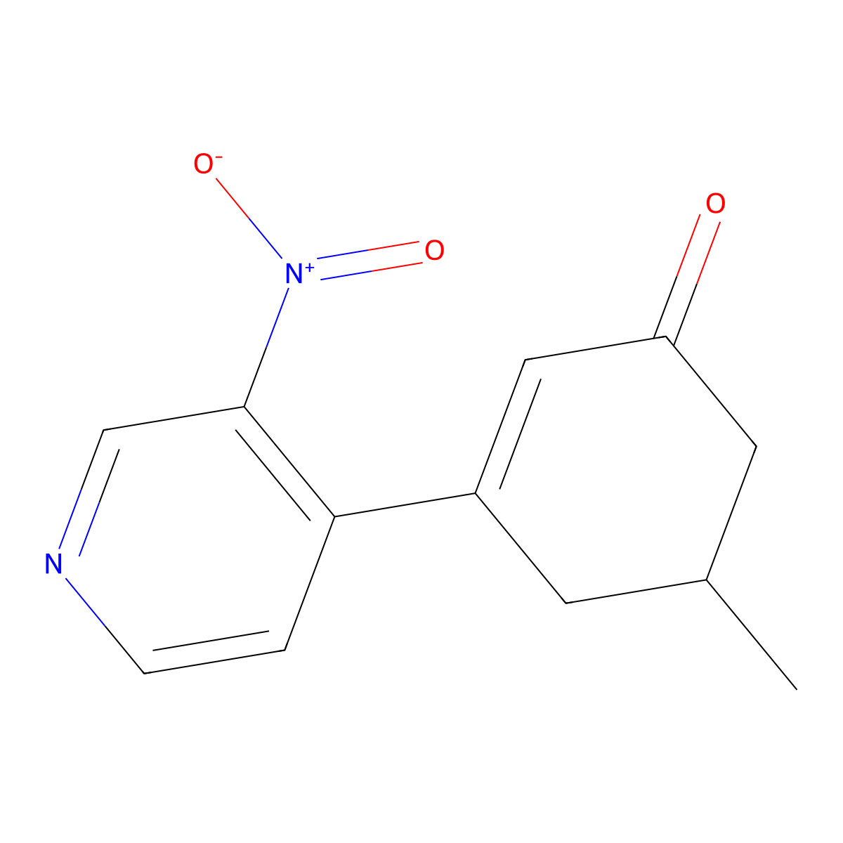 5-Methyl-3-(3-nitro-4-pyridinyl)-2-cyclohexen-1-one molecular structure, CAS 1187055-95-3