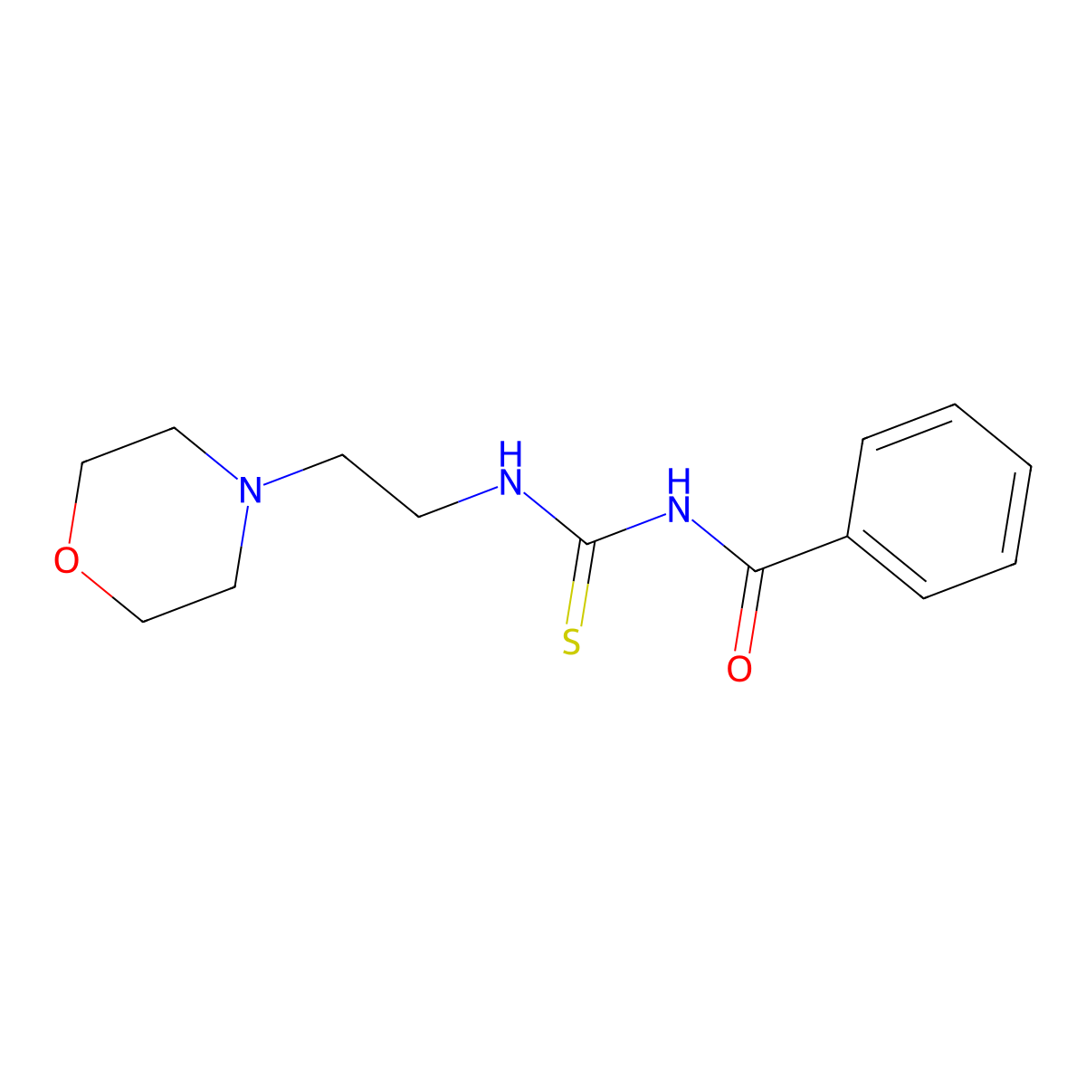N-benzoyl-N'-(2-morpholinoethyl)thiourea molecular structure, CAS 118707-71-4