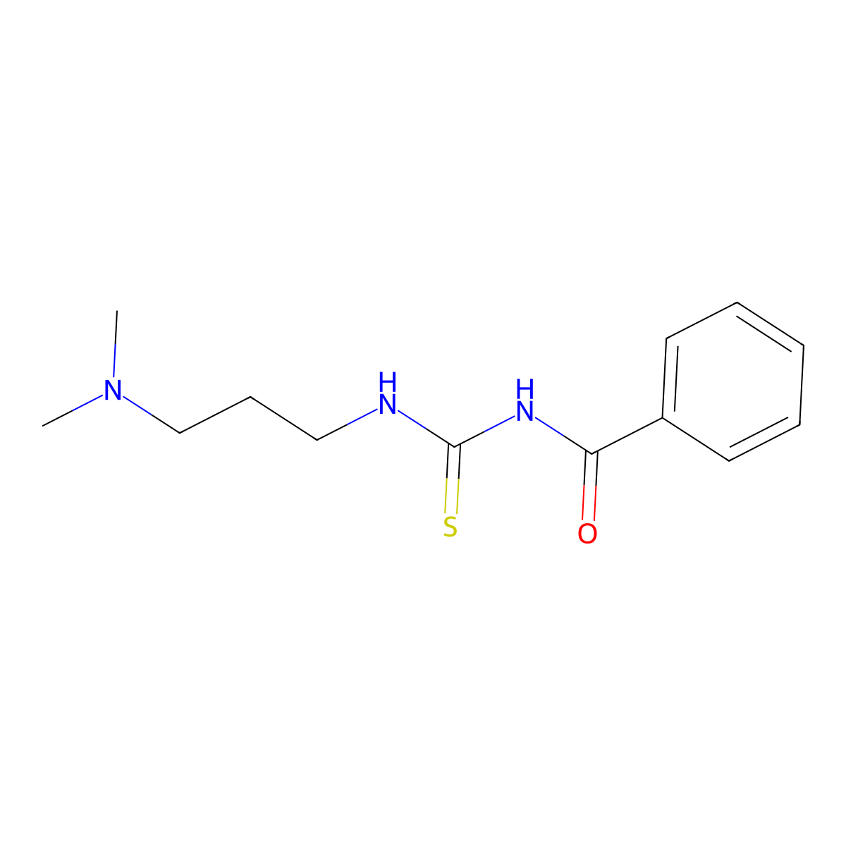 N-[3-(dimethylamino)propylcarbamothioyl]benzamide molecular structure, CAS 118707-73-6
