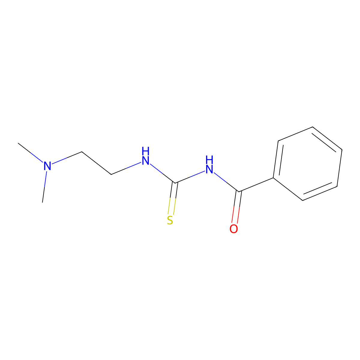 N-{[2-(dimethylamino)ethyl]carbamothioyl}benzamide molecular structure, CAS 118708-25-1
