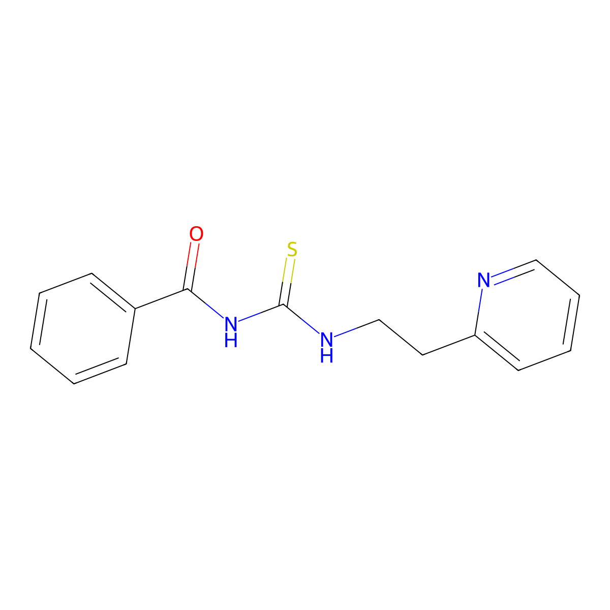 N-benzoyl-N'-[2-(2-pyridinyl)ethyl]thiourea molecular structure, CAS 118708-33-1