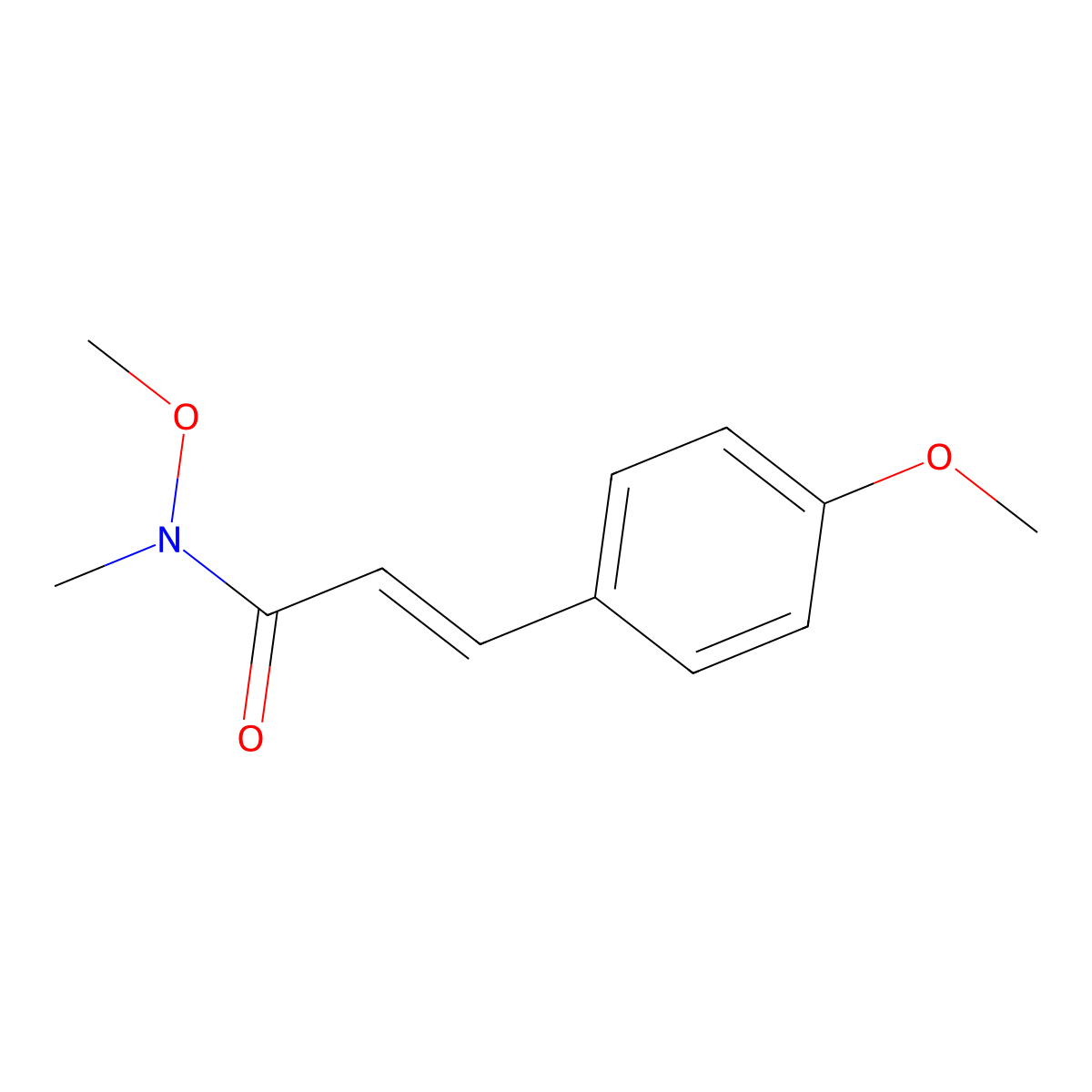 N-Methoxy-3-(4-methoxyphenyl)-N-methylprop-2-enamide molecular structure, CAS 118709-31-2