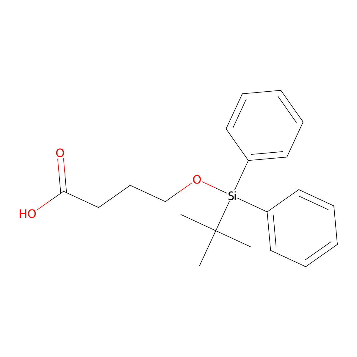 Butanoic acid, 4-[[(1,1-dimethylethyl)diphenylsilyl]oxy]- molecular structure, CAS 118715-16-5