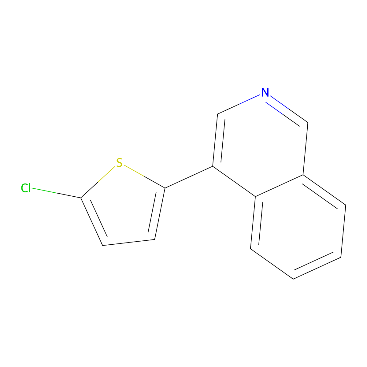 4-(5-Chloro-2-thienyl)isoquinoline molecular structure, CAS 1187163-17-2
