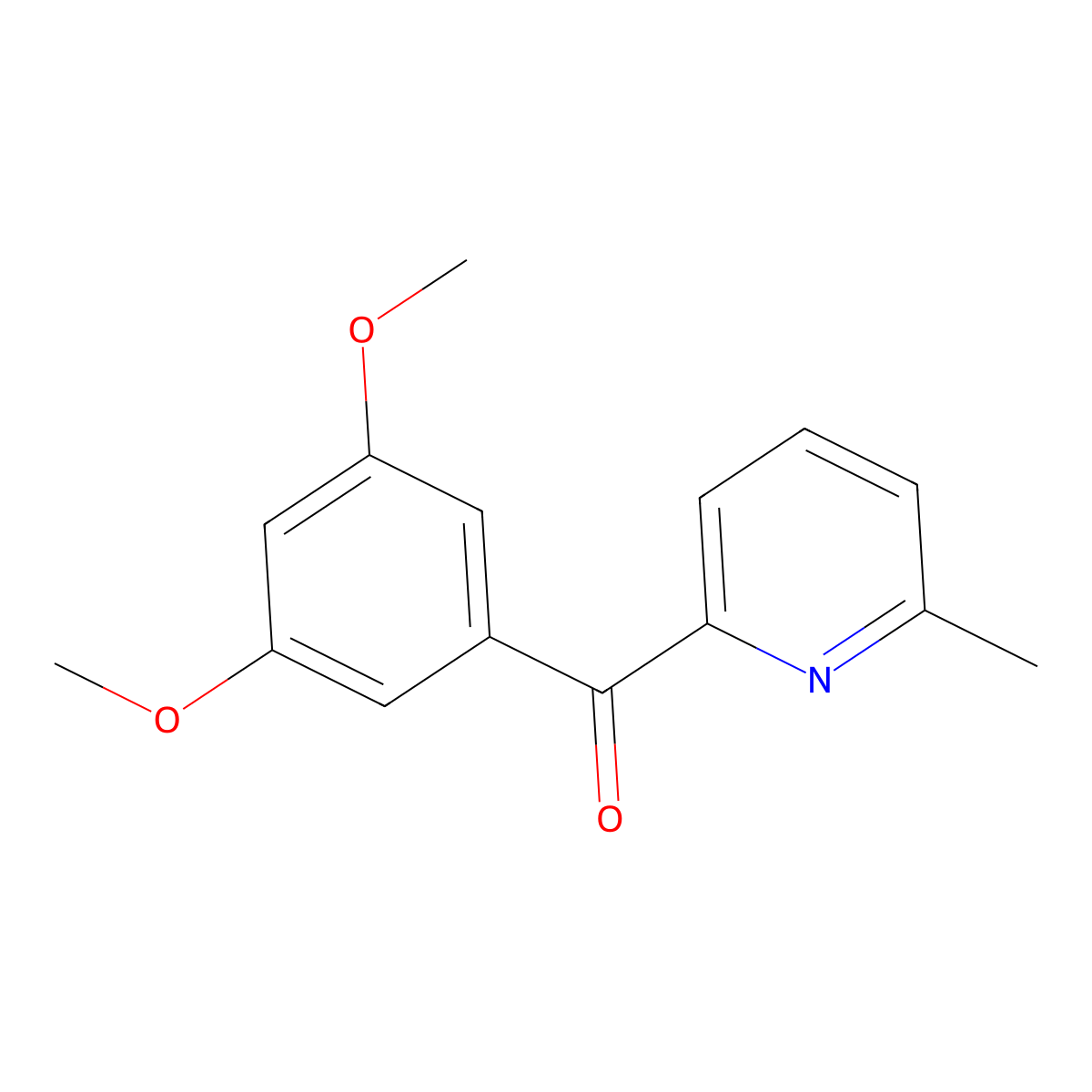 2-(3,5-Dimethoxybenzoyl)-6-methylpyridine molecular structure, CAS 1187163-21-8