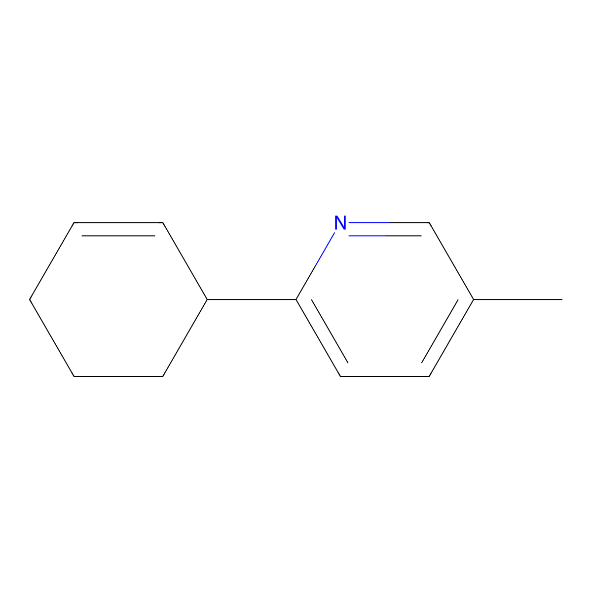 2-(2-Cyclohexenyl)-5-methylpyridine molecular structure, CAS 1187163-22-9