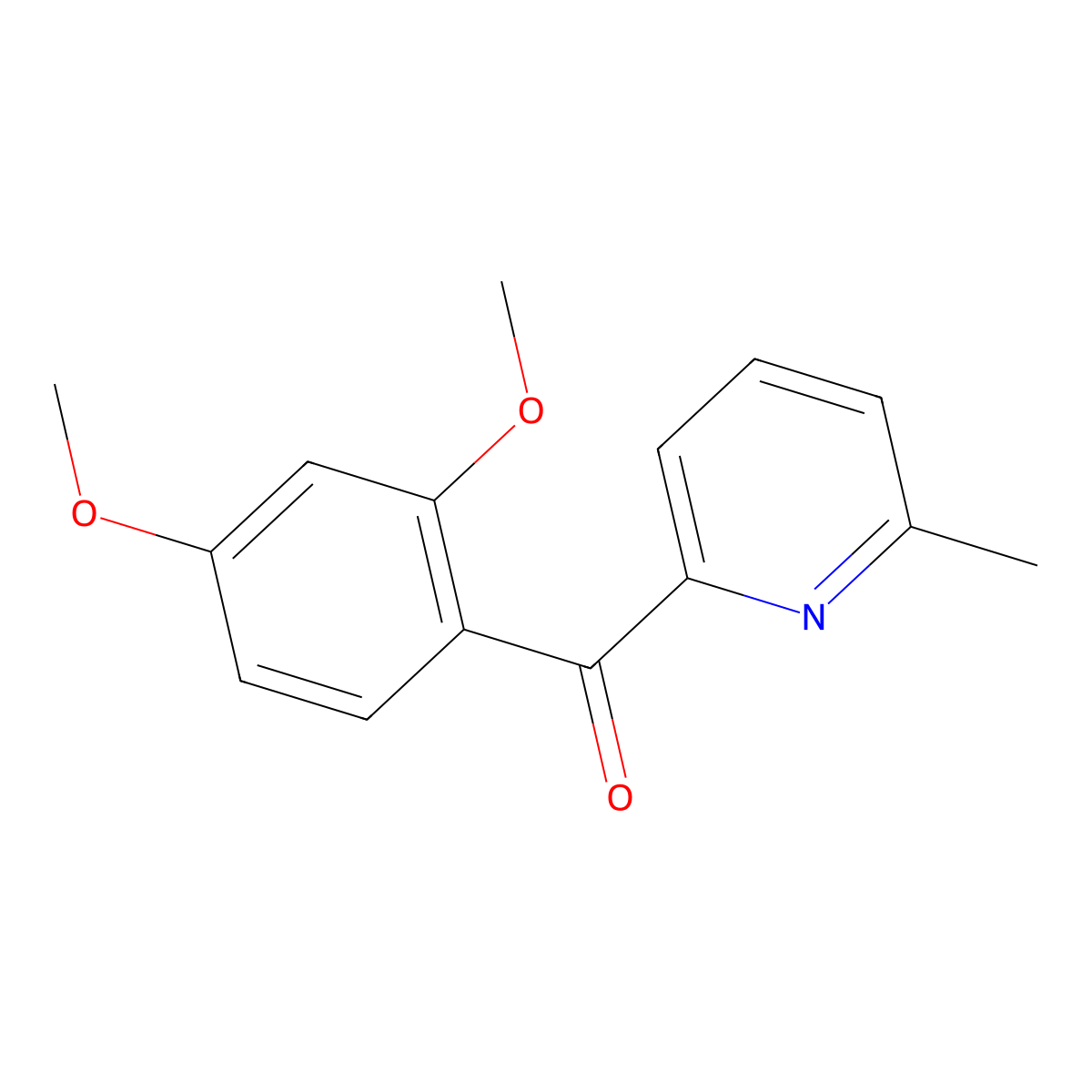 2-(2,4-Dimethoxybenzoyl)-6-methylpyridine molecular structure, CAS 1187163-23-0