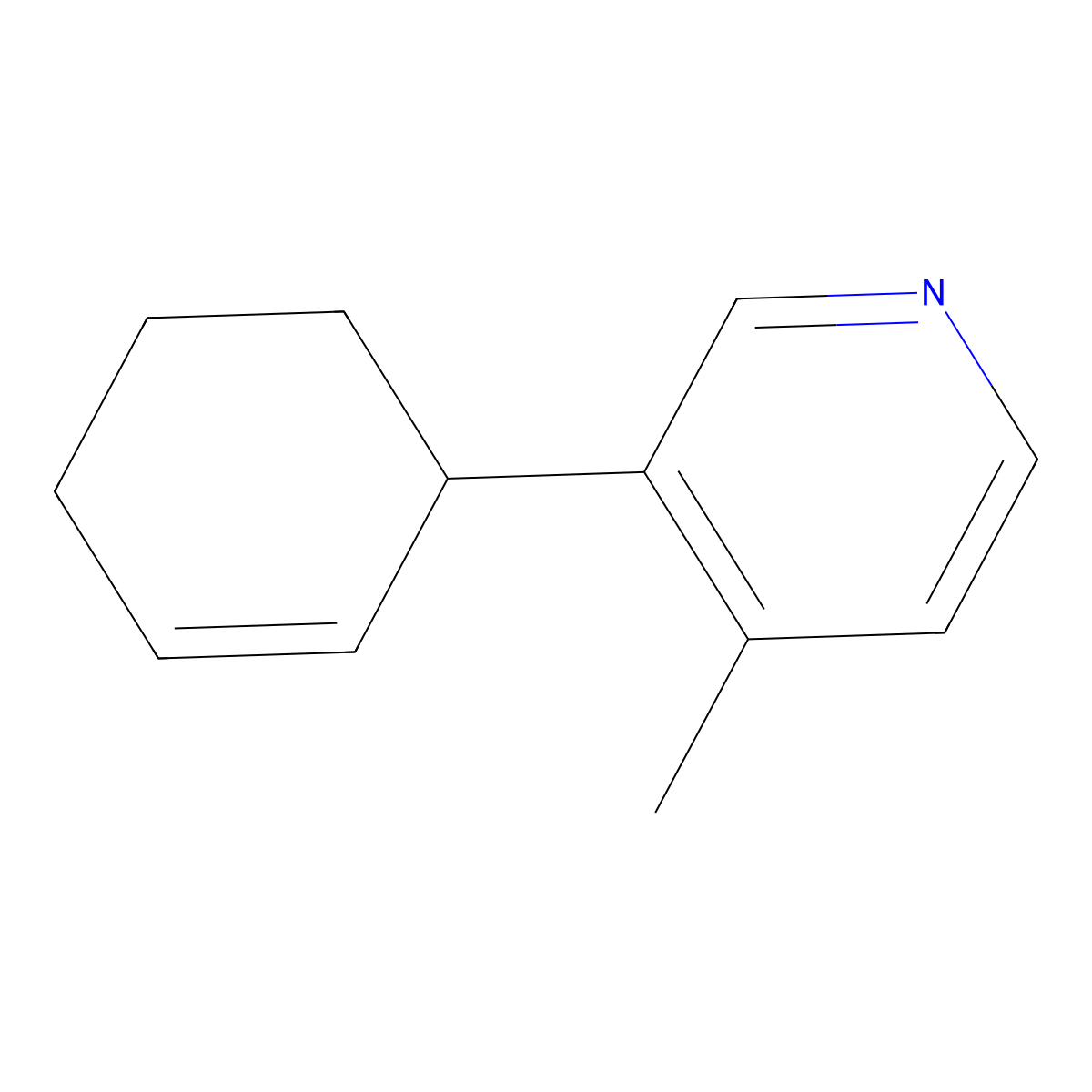 3-(2-Cyclohexenyl)-4-methylpyridine molecular structure, CAS 1187163-25-2