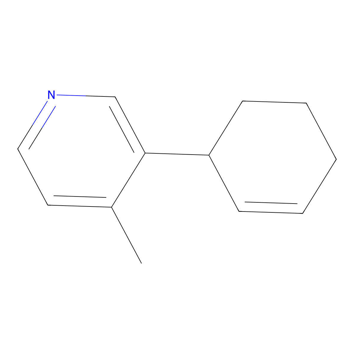 3-(2-Cyclohexenyl)-4-methylpyridine molecular structure, CAS 1187163-25-2