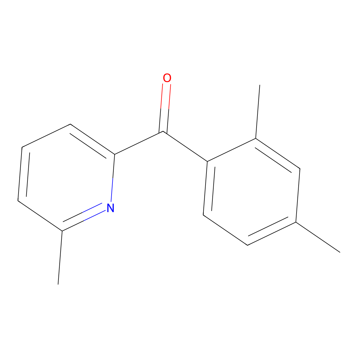 2-(2,4-Dimethylbenzoyl)-6-methylpyridine molecular structure, CAS 1187163-27-4